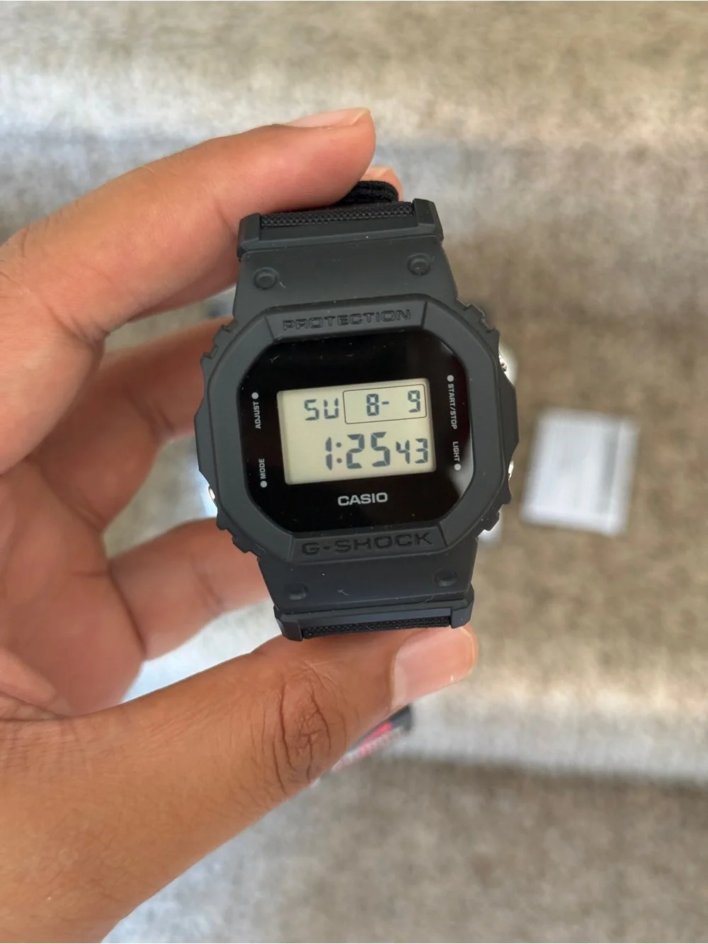 G-Shock Casio Digital Black Eco Fabric Strap Watch Mens